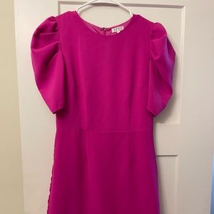 Hot Pink Puff Sleeve TCEC Size Small homecoming • interview •cocktail dress